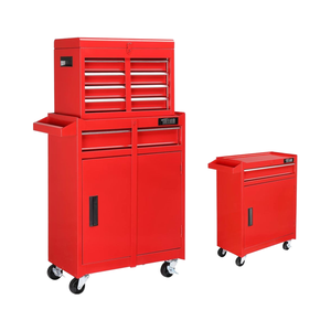 TUFFIOM Outil à roulettes à 5 tiroirs Coffre Roues verrouillables Étagère supérieure réglable détachable pour outil de réparation d'entrepôt d'atelier de <span class=keywords><strong>garage</strong></span> - Product Image 1