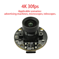 Módulo de Cámara USB 4K 8MP 100 °   Lente DFOV F2.2 de 2.9 mm, Captura de Video de Alta Definición para Máquinas de Publicidad, Microscopios y Telescopios