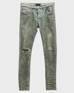 Vaqueros rasgados ajustados <span class=keywords><strong>para</strong></span> <span class=keywords><strong>hombre</strong></span>, vaqueros de moda - Product Image 1