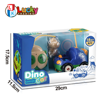 Lucky Toys 27 MHz Dino Chasers Set Voiture télécommandée de dessin animé avec musique et lumières 49 MHz Voitures télécommandées électriques