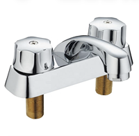 Robinet de lavabo en laiton à double poignée, mitigeur eau chaude et froide, 4 pouces, pour l'Amérique du Sud