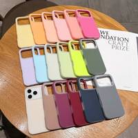 Coque de téléphone givrée couleur bonbon tendance pour iPhone 18 17 Pro Max 16 15 14 Plus, en silicone liquide antichoc, protection arrière pour mobile