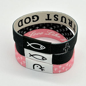 Factory Custom Logo Reusable Wrist Bands <b>Smart</b> Rfid Nfc Access Control <b>Bracelet</b> Stretchy Elastic Woven NFC Wristband - Product Image 5