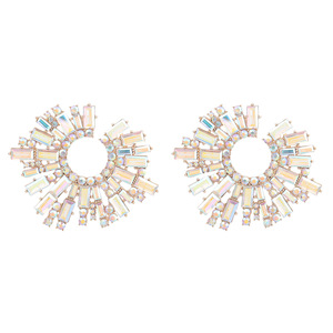 Runyhimei — boucles d'oreilles en alliage de tournesol pour femme, bijoux de poignet, haut de gamme avec des strass et du verre, bijoux de mariée, hipster, pour la fête - Product Image 3