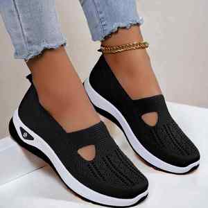 Zapatos de Verano Transpirables Antideslizantes con Suela Blanda para Personas Mayores, Zapatos Casuales para Mujer, Zapatos Planos para Caminar para Mujeres de Mediana Edad y Mayores - Product Image 4