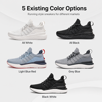 Chaussures de course personnalisées, respirantes, avec empeigne en tricot élastique, semelle légère en EVA, baskets avec logo imprimé sur le côté, pour le sport unisexe