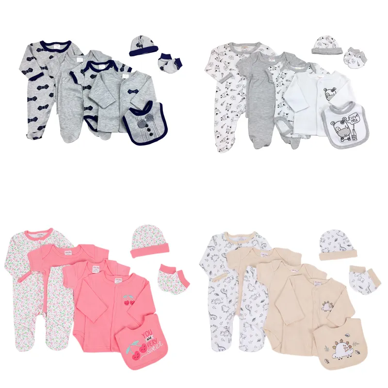 Nuovo Nato 8 Pieces Vestiti Del Bambino di 3-6 Mesi di Bambino Della Pelle Amichevole Boy Autunno Abbigliamento Tessuto di Cotone Per Il Bambino Vestiti Delle Ragazze Set