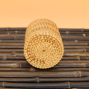 Cesta para utensilios de mimbre natural al por mayor, cesta de almacenamiento de bambú para cocina, mesa de comedor y decoración del hogar - Product Image 6