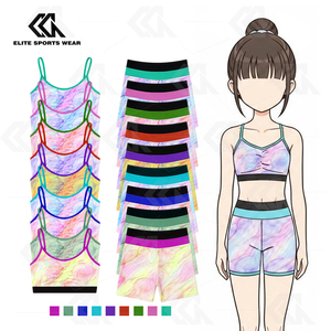 Custom Print Sport Bra Top Fitness High Quality Practice Clothes Dance Studio Training Wear For Kids Girls
