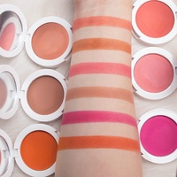 Meilleure vente 12 fard à joues à poudre pressée à haute teneur en pigments, marque privée, végan mignon sans cruauté et de longue durée