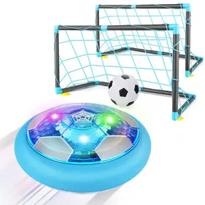 Set di palloni da calcio Hover con 2 obiettivi, pallone da calcio galleggiante ad aria interna ricaricabile con luce a LED e paraurti in schiuma