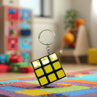 Porte-clés cube magique miniature personnalisé de 3 cm avec cube en plastique pour cadeaux promotionnels, fabrication OEM