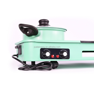 Snelle Levering Rookloze Elektrische Bakplaat En Grill Multifunctionele Elektrische Hete Pot Bakplaat 2 In 1 Elektrische Bakplaat & Grill - Product Image 2