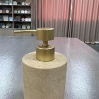 Distributeur de savon en béton écologique grès moderne naturel mat couleur sable ensemble de salle de bain accessoires