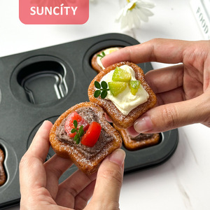 Suncity 6-Cavity Toast Cake Mold Black Nonstick Baking Pan For Oven Use - Product Image 4