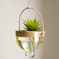 CR038 nouvelle mode ouvert goutte Globe conteneur haute qualité cristal plantes Pot pour la décoration de la maison et du bureau