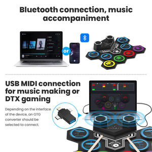 Portable Roll Up Electronic <b>Drum</b> Set 7Cm Foldable With Dual Speakers For Adults Children Beginners Home Use - Product Image 3