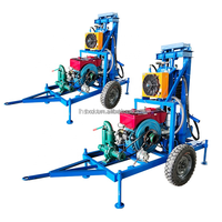 100m 150m 25HP 28HP plate-forme de forage de puits d'eau profonde pour machine de puits d'eau