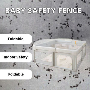 Kapalı çocuk oyunları için katlanabilir güvenlik çiti çocuklar için büyük Playard katlanabilir bebek oyun parkı ile kapısı - Product Image 6