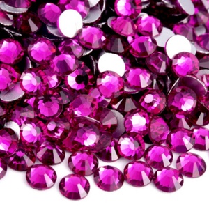 Strass en verre rose OLeeya SS6-SS30, cristaux à dos plat non thermocollants pour la décoration DIY des ongles, des tissus et des vêtements - Product Image 3