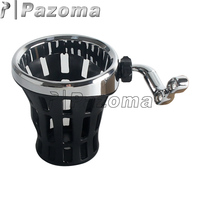 Support de tasse à boisson pour moto, pour Harley BMW Ducati Honda Kawasaki Suzuki Victory Yamaha, en caoutchouc et alliage d'aluminium