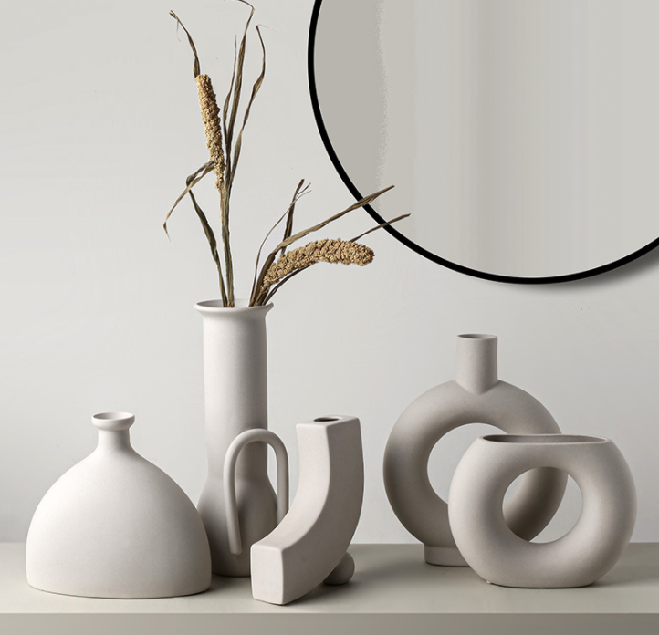 Современное украшение для гостиной 2022, креативная ваза для сухих цветов в домашнем стиле, керамический горшок, простой фарфоровый горшок