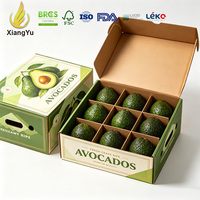 Maßgefertigte Avocado-Box mit Trennwänden Wellpappe Obstverpackung Karton für Frische Avocados Farmverpackung Export Versand