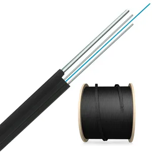 KEXINT Factory Price FTTH Outdoor GJYXCH 1/2/4 Cores G657A1 Steel Wire FRP Black Fiber Optic Drop Cable