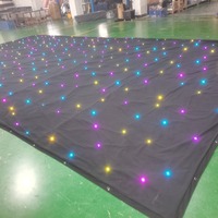 Telón de Fondo LED con Diseño de Cielo Estrellado para Escenarios, Cortinas Decorativas para Teatro, Bodas y Eventos