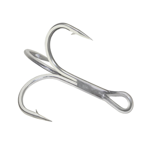 ตะขอเบ็ดตกปลาสามชั้นเหล็กกล้านิกเกิลสีดำสีเงินสีแดงตะขอตกปลาแผ่นโลหะ - Product Image 6