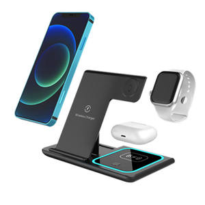 Fusucte โต๊ะแบบพับ3 in One แบบพกพาแท่นชาร์จไร้สาย15W สำหรับ <span class=keywords><strong>iPhone</strong></span> <span class=keywords><strong>13</strong></span> 14 - Product Image 1