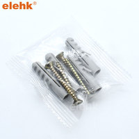 Cheville murale en plastique Elehk, fabrication chinoise, cheville murale en nylon 8*40mm, cheville d'expansion en plastique, norme ISO