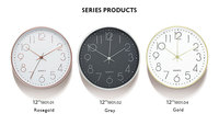 Promotion horloge murale ronde silencieuse en plastique, pas cher, personnalisé, en relief 3D, moderne, vente en gros, petite horloge de chambre d'enfant
