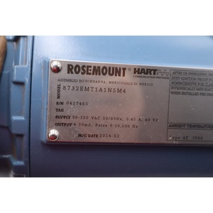 Nouveau débitmètre magnétique Rosemounts 8732E pour montage sur site 8732EMT1A1N5M4 - Product Image 5