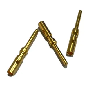Niet-standaard Goedkope Custom Test Probe Pin Male Crimp Terminal Messing Metalen Materiaal Vergulde Hoge Stroom Contact Banaan plug