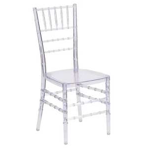 Hot <b>Sale</b> Chiavari Wedding <b>Chair</b> Stackable Clear Crystal Plastic Acrylic Resin Portable Tiffany Style - Product Image 2