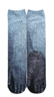 Chaussettes en forme de patte, accessoire pour animaux, thème Animal, dinosaure, tigre, chien, tasses imprimées en 3D