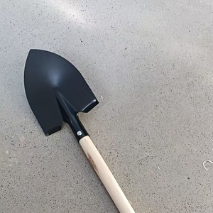 Garden Spade Large Wooden Handle Metal Blade Black For Gardening <b>Soil</b> Loosening <b>Planting</b> Flowers Vegetables - Product Image 2