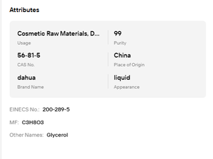 Refined Vegetable Glycerine 99% Cosmetic Grade Clear Liquid Raw Material - Product Image 6