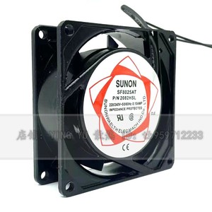 Ventilateur de refroidissement Sunon SF8025AT 80x80x25mm 220V AC, ventilateur axial, référence 2082HSL, protection contre les surtensions - Product Image 1