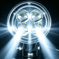 3.2 Inch 12W Round LED Work Light 4D Lens IP68 Waterproof 12-48V Auxiliary Driving Lamp Offroad Car Truck Forklift Machinery