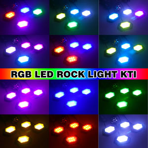 Kits de cápsulas de luz de roca RGB Led DE ALTO lumen, modelo de música de Control de aplicación, luces debajo de la carrocería para <span class=keywords><strong>Jeep</strong></span> UTV ATV <span class=keywords><strong>4x4</strong></span> todoterreno, todos los vehículos - Product Image 6