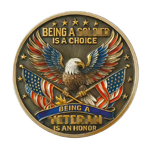 Moneda Metálica 3D con Diseño Personalizado, Tema Gratitud y Respeto, Relieve, Estilo Retro, Elemento de Bandera, Medalla, Decoración de Escritorio, Colección - Product Image 2
