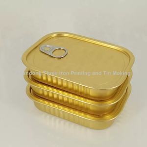 Boîte rectangulaire en aluminium 125ml 125g <span class=keywords><strong>vide</strong></span> carré 1/4 boîte de Club, prix de gros emballage en étain avec #311 pour huile de sarines crevettes - Product Image 5