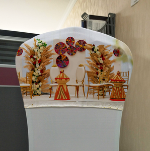 Custom <strong>Chair</strong> Back <strong>Cover</strong> Traditional Ethiopia Cross logo <strong>Half</strong> <strong>Chair</strong> <strong>Cover</strong> for Church and Wedding - Product Image 5