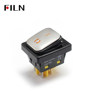 Filn kcd4 4pin IP67 30A Rocker chuyển đổi không thấm nước thép không gỉ ON-OFF Heavy Duty chia công tắc đèn cho máy pha cà phê - Product Image 2