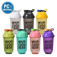 Botella Mezcladora de Suplementos Deportivos de 400 ml con Logotipo Personalizado para Marcas de Fitness