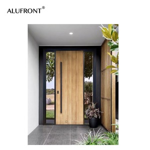 ALUFRONT Fábrica China Produce Puertas de Acero de Seguridad de Alta Calidad <span class=keywords><strong>a</strong></span> Precio Económico y Puertas de Entrada Exteriores de Acero de Seguridad para Edificios - Product Image 5