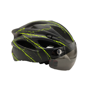 高品質人気ベスト自転車イエローブラック大人用自転車Googleヘルメット - Product Image 3