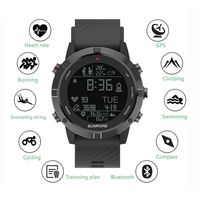 Jiubai Sunroad GPS Sportuhr Digitaler Höhenmesser Kompass Barometer Wasserdicht Radfahren Laufen Schwimmen Herzfrequenzmesser BT